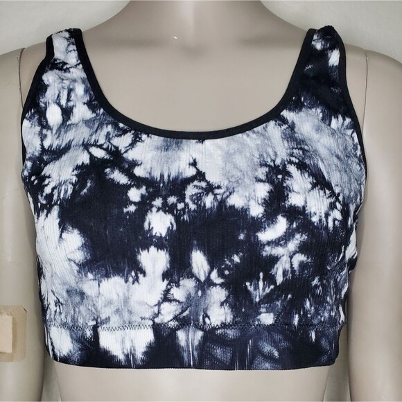 No Boundaries Marble Bralette Non-Supportive Sports Bra - Picture 1 of 9